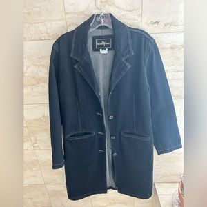 Vintage Brandon Thomas long denim coat jacket size M